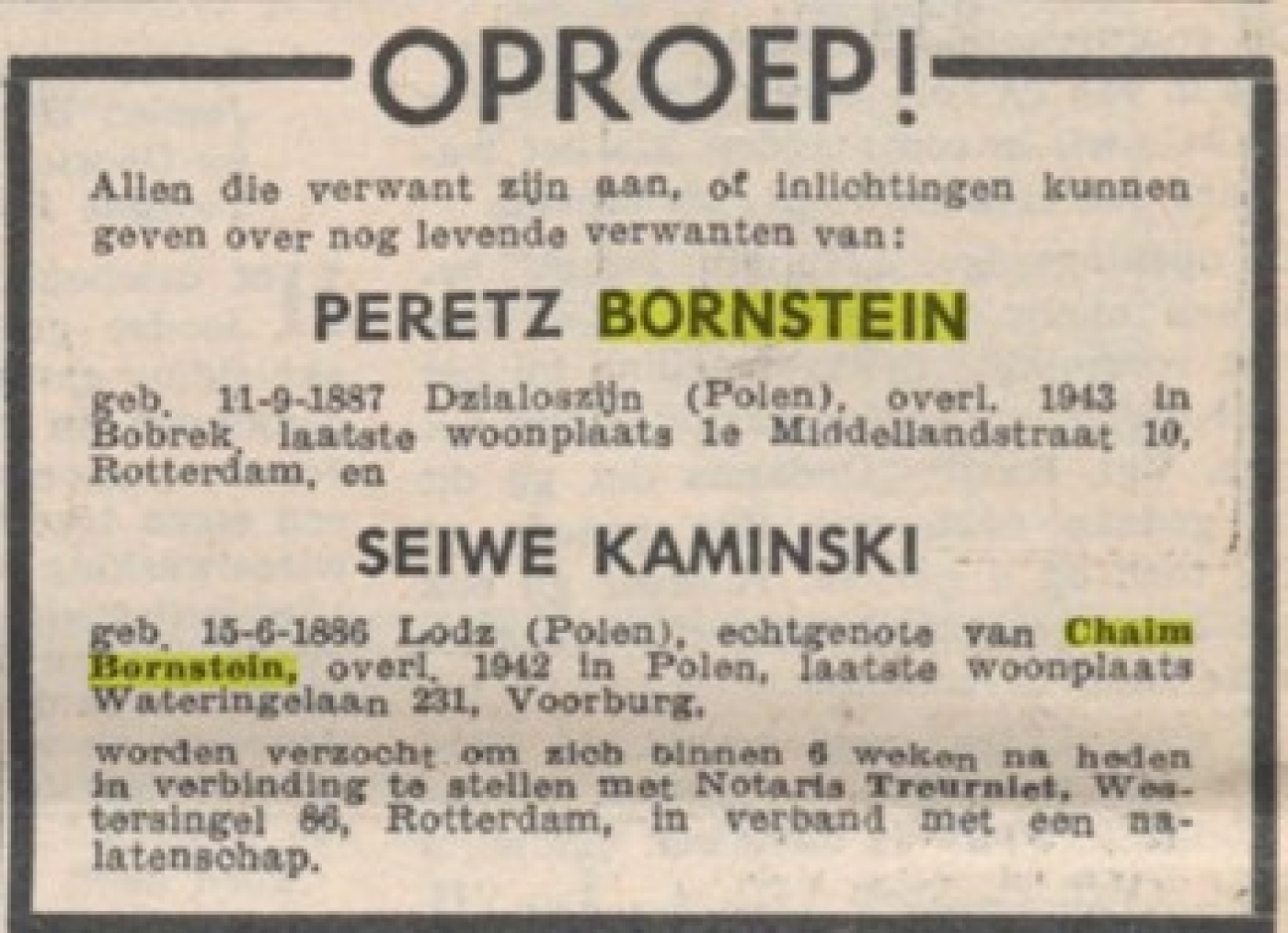 Bron: Nieuw Israelietisch Weekblad 05-08-1955 Bron: Nieuw Israelietisch Weekblad 05-08-1955