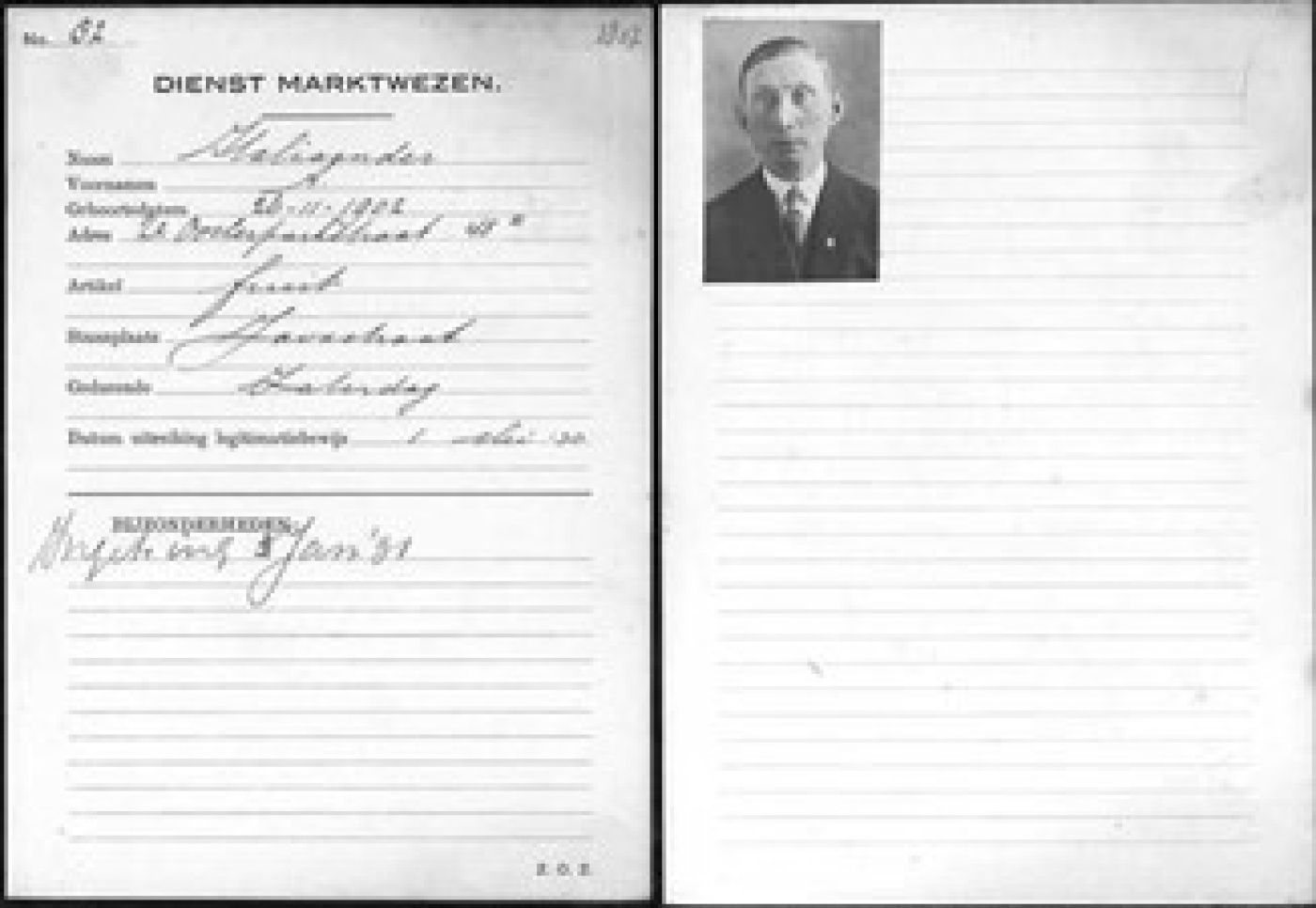 Foto Abraham Italiaander, Bron: Joodsmonument.nl Foto Abraham Italiaander, Bron: Joodsmonument.nl