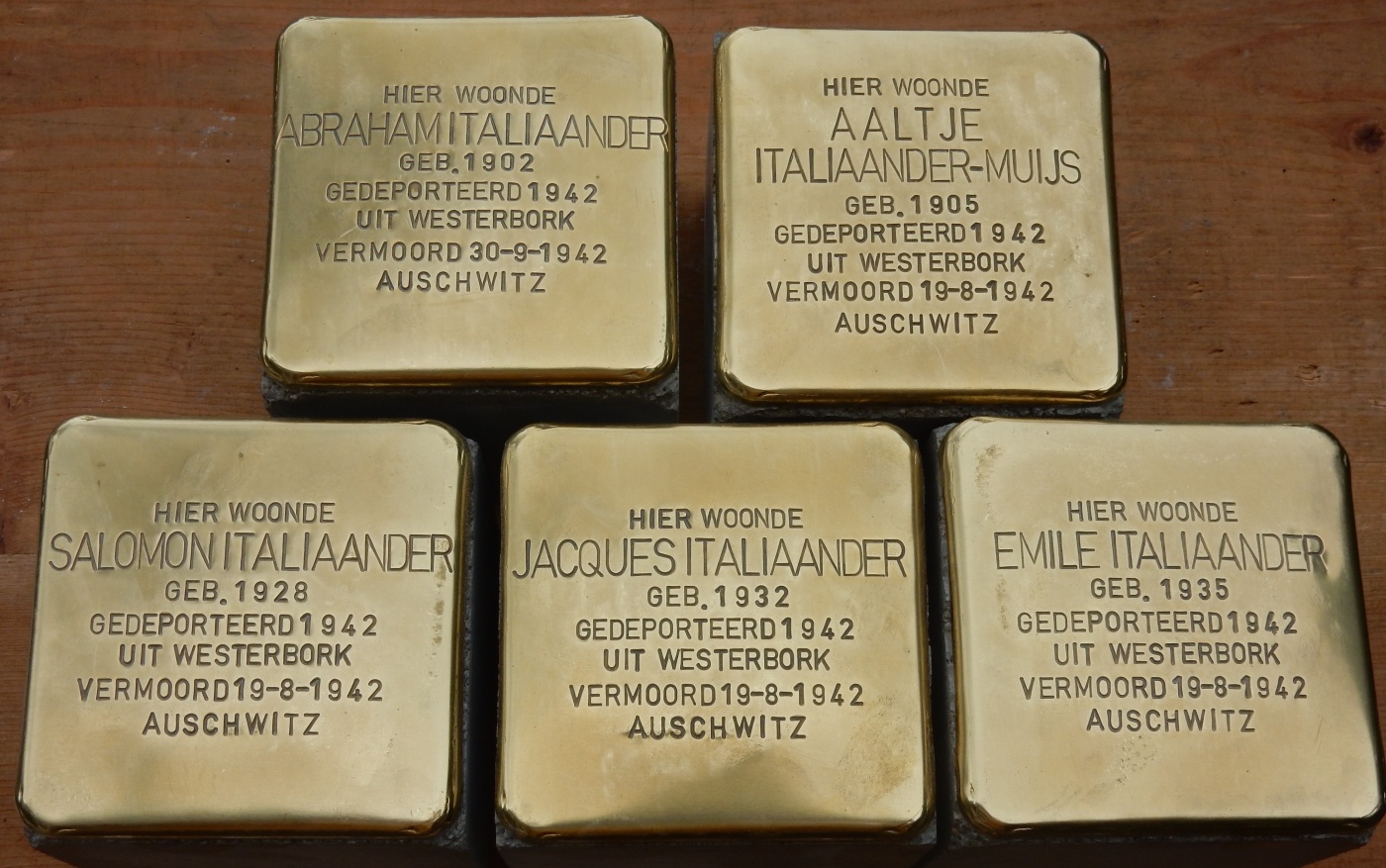Italiaander Familie-Stolperstein.JPG