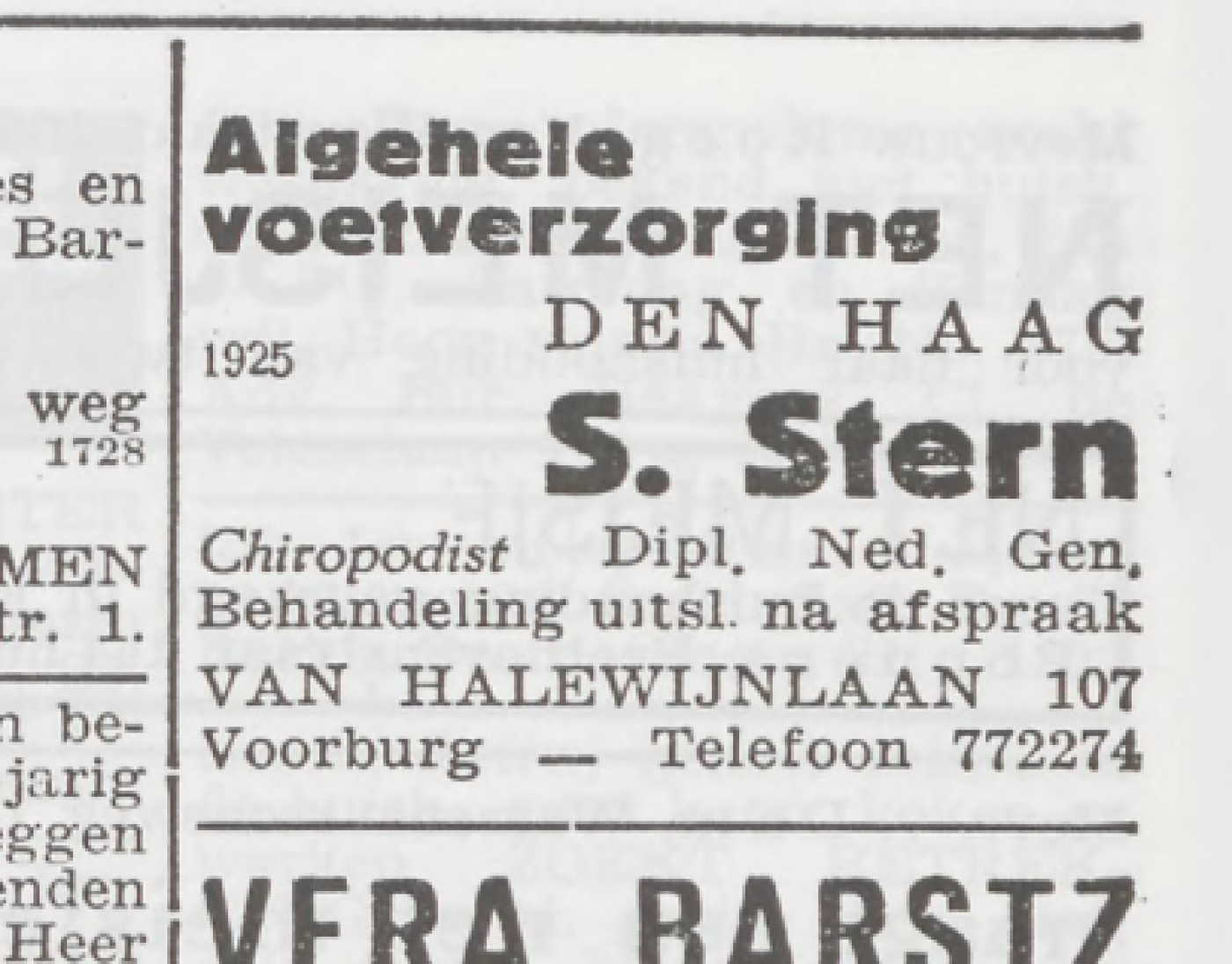 Bron: Het Joodsche Weekblad, 30 januari 1942 Bron: Het Joodsche Weekblad, 30 januari 1942