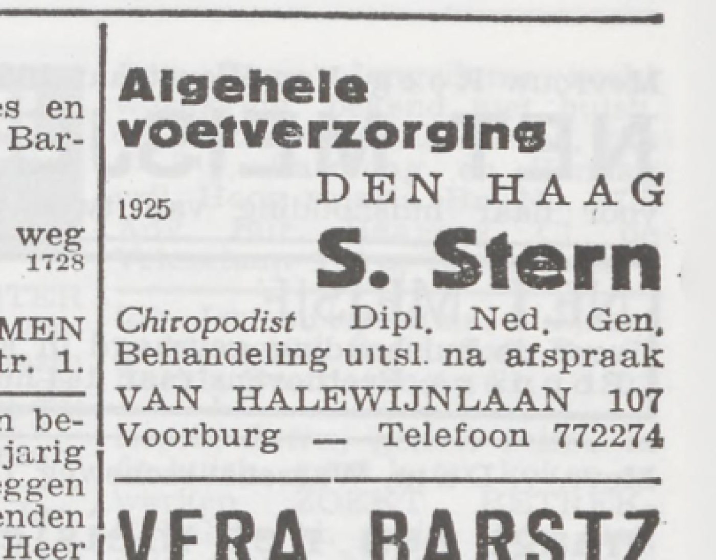 Bron: Het Joodsche Weekblad,  30 januari 1942